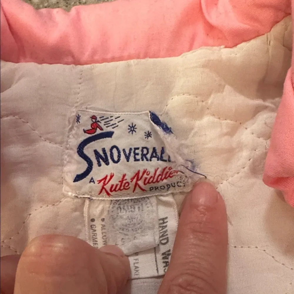 KUTE KIDDIES Snowveralls Vintage Windmill Embroidered Snowsuit Union Made